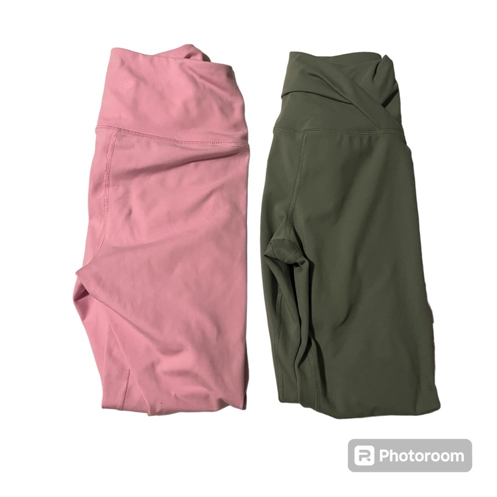Yogalicious lux leggings bundle. Size small, green and pink!